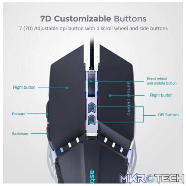 7B Wired Gaming USB Mouse - MG320 - Image 5